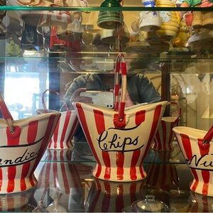 Vintage 1940/50’s Davar Originals Red Striped Chips, Candies and Nuts